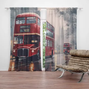 Závěs Sablio Závěs Londýn Double-decker 2: 2ks 140x250cm