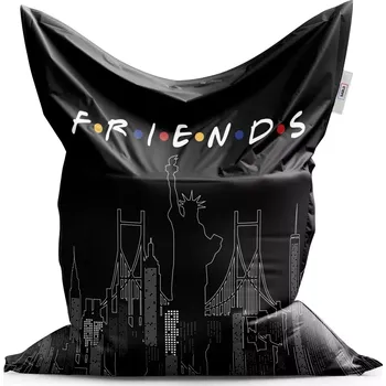 Sedací pytel Sablio Sedací vak Seriál Přátelé FRIENDS Obrysy - 200x140 cm
