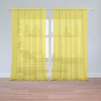 Záclona Sablio Záclony Žlutá 2: 2ks 150x250cm