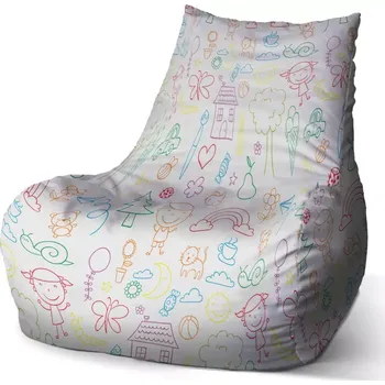 Sedací pytel Sablio Sedací vak Bean Barevná školka - 60 x 70 x 70 cm