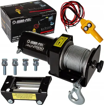 lanový naviják ELEKTRICKÝ NAVIJÁK 12V PRO ČTYŘKOLKU PLUH 2000LBS NAVIJÁK 907KG RQ2000