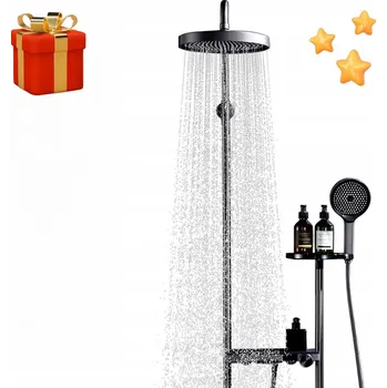 Sprchový set SPRCHOVÝ SET NA OMÍTKU SPRCHOVÁ SOUPRAVA LCD DEŠŤOVÁ SPRCHA ČERNÁ