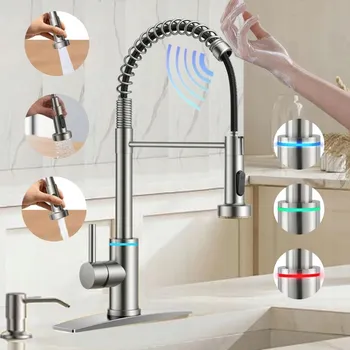 Vodovodní baterie Stojánková kuchyňská baterie ZREE 6949597465692 stříbrná