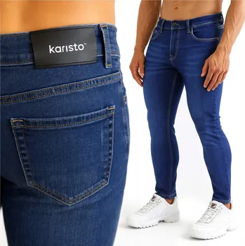 Pánské džíny Pánské elegantní džíny s oděrkami, tmavě modré vel 36