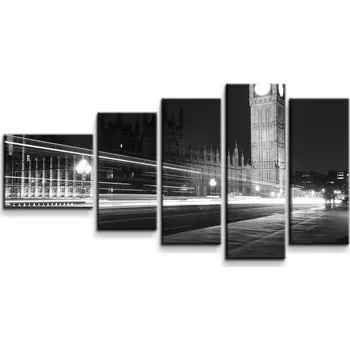 Obraz Sablio Obraz - 5-dílný Westminsterský palác - 100x60 cm