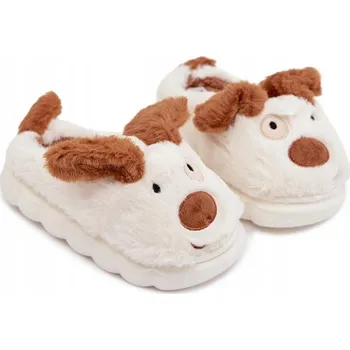 Dívčí bačkory Butosklep Dětské papuče (bačkory) hnědé, velikost 30-31