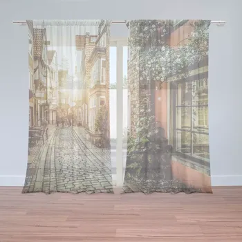 Záclona Sablio Záclony Městská ulička: 2ks 150x250cm
