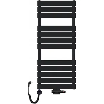 Radiátor Koupelnový radiátor vodní/elektrický Mila 1200x500 černý žebříkový