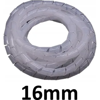 kabelová chránička Spirálová ochranná hadice / organizér kabelů 16mm 5m