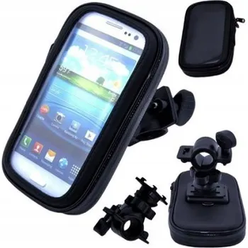 VODĚODOLNÝ DRŽÁK NA TELEFON SMARTPHONE NA ŘÍDÍTKA KOLA KOLOBĚŽKY 360°