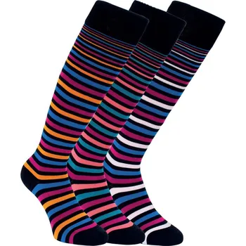Dámské ponožky Pruhované bambusové elastické podkolenky RS 35-38 mix barev