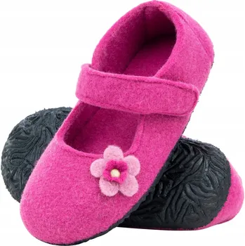 Dívčí bačkory Dětské papuče Wojtyłko růžové velikost 35