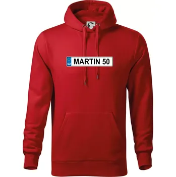 Pánská mikina SPZ Martin 50 - Mikina pánská Cape s kapucí - 4XL ( Červená )