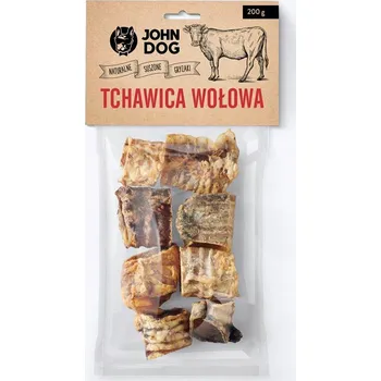 Pamlsek pro psa John Dog sušená pochoutka hovězí průdušnice řezaná 200g