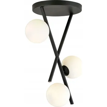 Emibig RIVER 3 OPAL Stropní Stropní Svítidlo / stropní svítidlo, lakovaná Ocel, sklo, černá, 10W