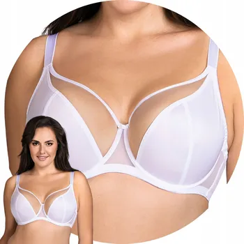 Podprsenka Vivisence 1079 bílá hladká podprsenka s tyl košíčky. Měkká podprsenka 95E SOFT