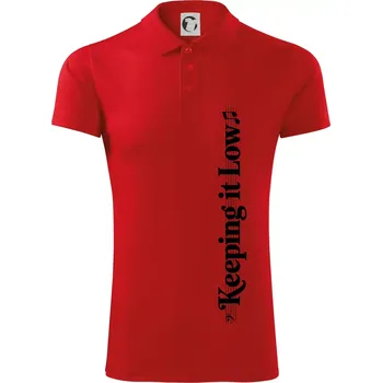 Pánská košile KEEPING IT LOW NA VÝŠKU - basový klíč - Polokošile Victory sportovní (dresovina) - S ( Červená )