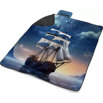 deka Sablio Plážová deka Plachetnice mezi horami: 200x140 cm