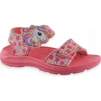 Dívčí sandály Axim dětské sandálky eko kůže růžové, velikost 24