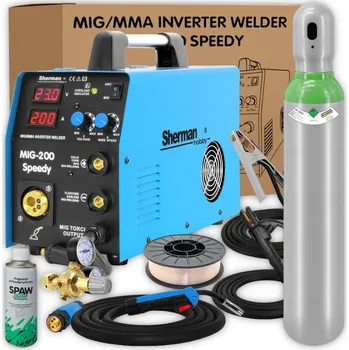 Svářečka Svářečka MIG MAG 200A MMA Sherman MIGOMAT 230V Speedy MIG 200 euro MB15