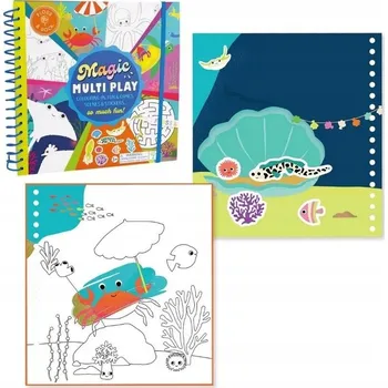 omalovánky Vodní omalovánka s úkoly – Magický podmořský svět