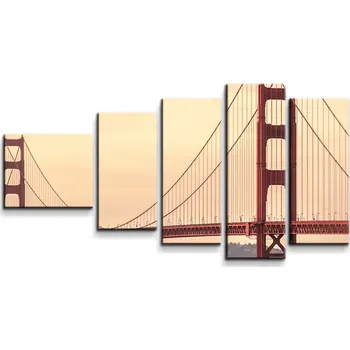 Obraz Sablio Obraz - 5-dílný Golden Gate 2 - 100x60 cm