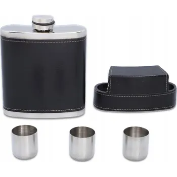 Placatka Placatka stříbrná 240 ml se sadou panáků