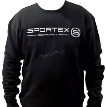 Rybářské oblečení Sportex mikina Sweat Shirt černá, vel. XXL (Rybářská mikina bez kapuce s logem Sportex.)