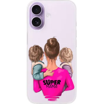 Pouzdro na mobilní telefon Odolné silikonové pouzdro iSaprio - Super Mama - Two Boys - iPhone 17