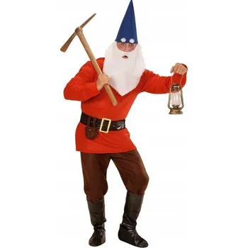 Karnevalový kostým Kostým skřítka KOSTÝM GNÓM , modrý ČEPICE XXL