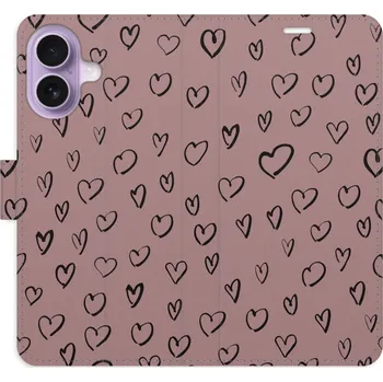 Pouzdro na mobilní telefon Flipové pouzdro iSaprio - Heart Dark 02 - iPhone 17