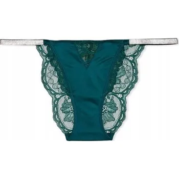 Dámské spodní prádlo Kalhotky krajkové Victoria's Secret se zelenými zirkony L