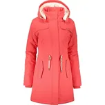Dámský kabát Kixmi oranžový XXL klasický s odepínací kapucí