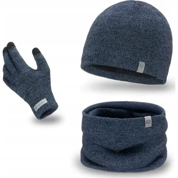 Čepice PaMaMi sada čepice, nákrčník (rolák), rukavice univerzální velikost modrá
