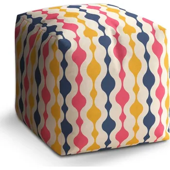 Taburet Sablio Taburet Cube Barevné křivky: 40x40x40 cm