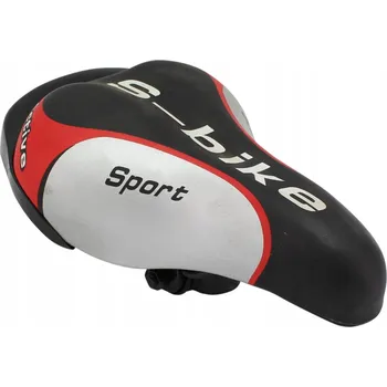 Sedlo na kolo Dětské sedlo S-BIKE ČERNO-ČERVENO-STŘÍBRNÉ