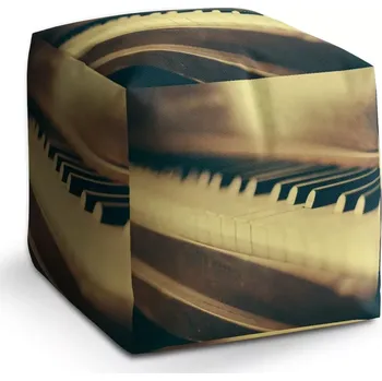 Taburet Sablio Taburet Cube Klávesy klavíru: 40x40x40 cm