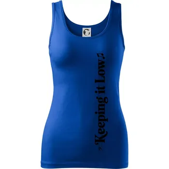 Dámské tričko KEEPING IT LOW NA VÝŠKU - basový klíč - Dámské tílko - XS ( Královská modrá )