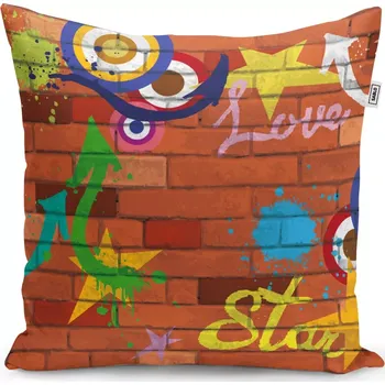 Polštář Sablio Polštář Zeď - 50x50 cm