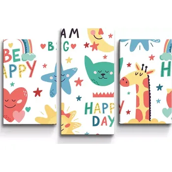 Obraz Sablio Obraz - 3-dílný Happy day - 75x50 cm