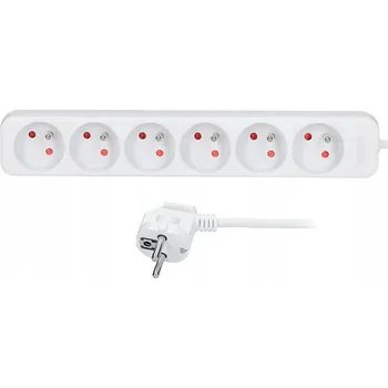 Napájecí kabel Solight bílý rozbočka proužek