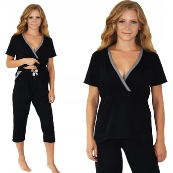 Dámské pyžamo Born2rest dámské pyžamo bavlna černé barvy, velikost S