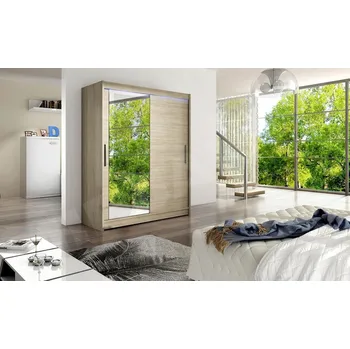 Šatní skříň Skříň Veneti ELADIO 150 x 200 x 58 cm, odstíny hnědé