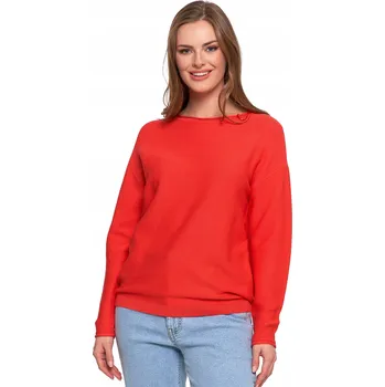 Dámský svetr Dámský svetr klasický pletený z viskózy, dlouhý rukáv, volný střih MORAJ XXL