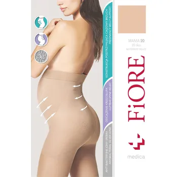 Dámská móda Silonkové punčocháče Fiore Mama 20 den M5208 Barva: Béžová, Velikost: 4-L