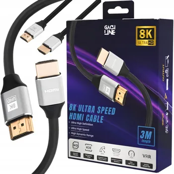 Video kabel HDMI 2.1 kabel 8K 60Hz 3m Ultra High Speed 48Gbps eARC HDR 4K120Hz Premium