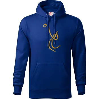 Pánská mikina Volejbal zlatá - Mikina pánská Cape s kapucí - 3XL ( Královská modrá )