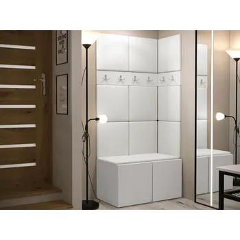 Botník MOB 84 x 186 x 44 cm bílá