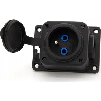 Elektrická zásuvka Elektrická Zásuvka hermetická ELS Elektrotechnika černá