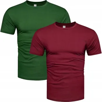 Pánské tričko 2-balení pánských prémiových triček tričko bordó/zelená, velikost M